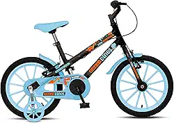 Colli Bike, Bicicleta Dinos Spinossauro Aventuras, Aro 16, quadro 12', Com Freios V-Brake, Com Rodas de Apoio e Capa Corrente