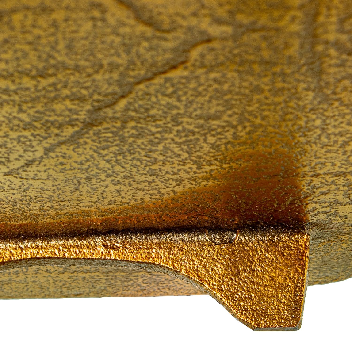 Bandeja Rectangular con Asas de Aluminio en Dorado y Negro 43x18x9 cm