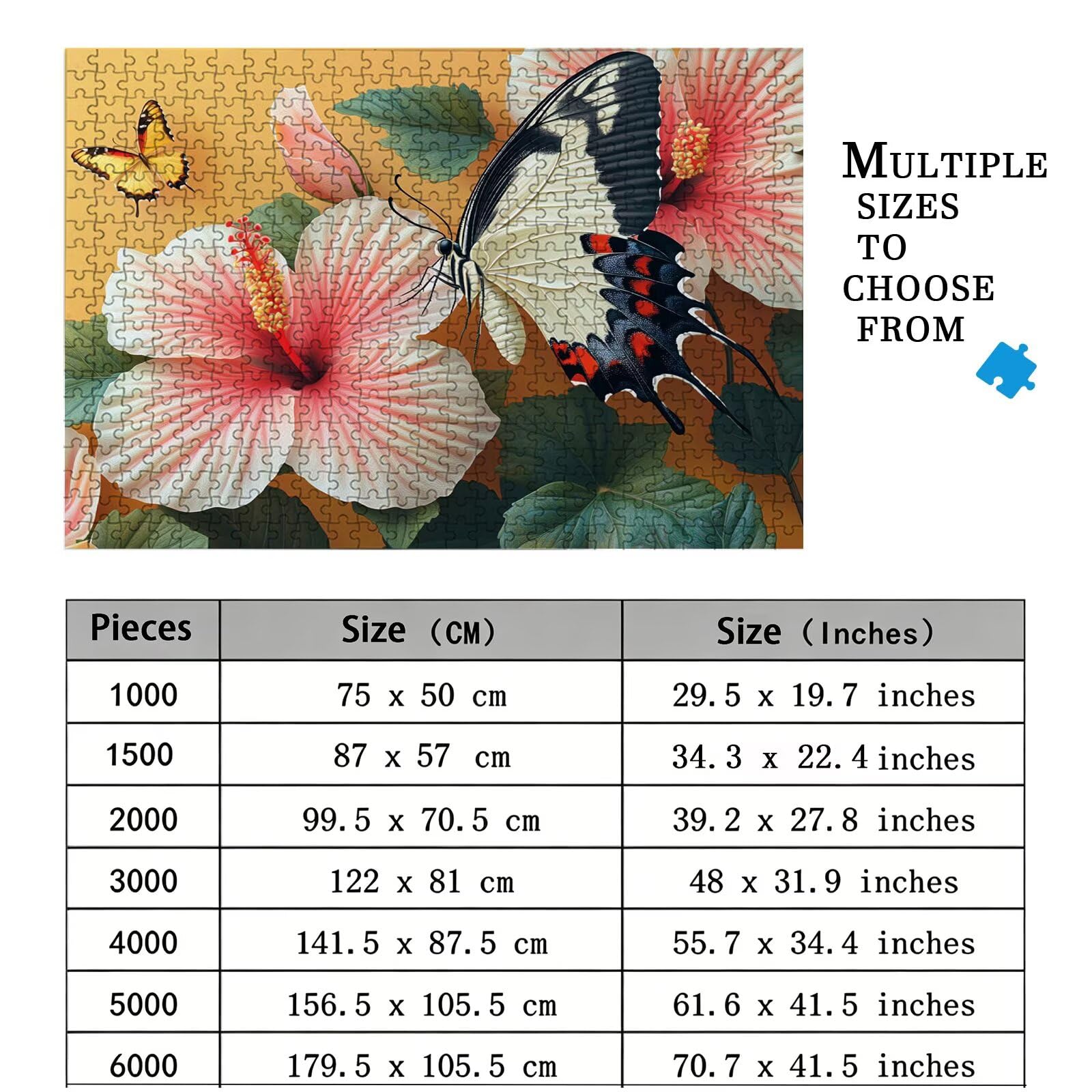 4000 puzzli dla dorosłych, pomarańczowe, drewniane puzzle dla dorosłych, puzzle z kwiatami, 140 x 80 cm, gry dla dorosłych, dodatkowe zabawne wyzwania, kreatywne prezenty dla mężczyzn i kobiet, 8p-36