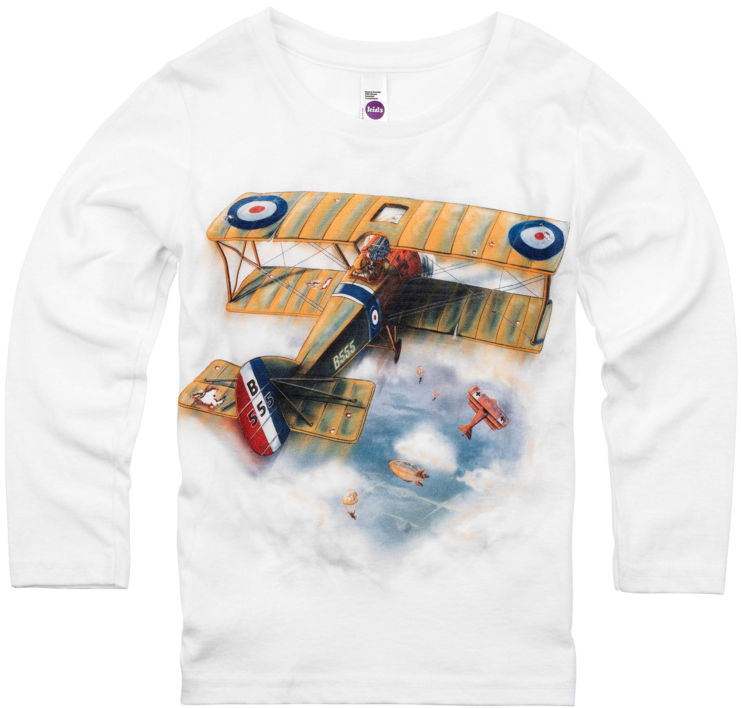 Little Boys' Long Sleeve Sopwith Camel Biplane T-Shirt
