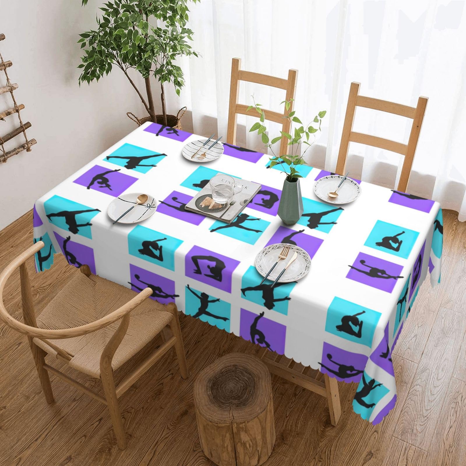 Nappe rectangulaire gymnastique en tissu pour pique-nique et buffets