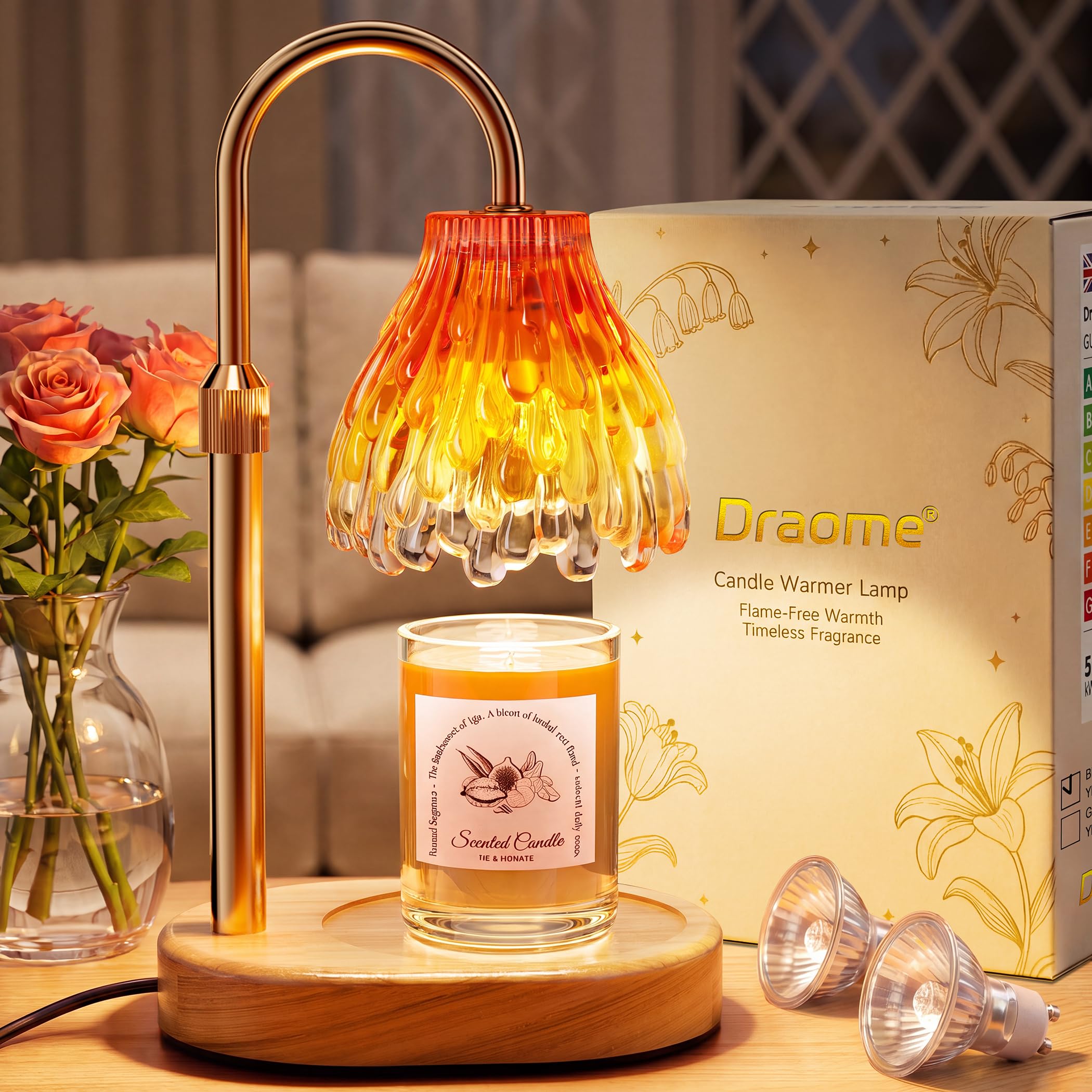 Draome Candle Warmer Lamp with Timer & Dimmable Light Includes 2 Bulbs — image 1