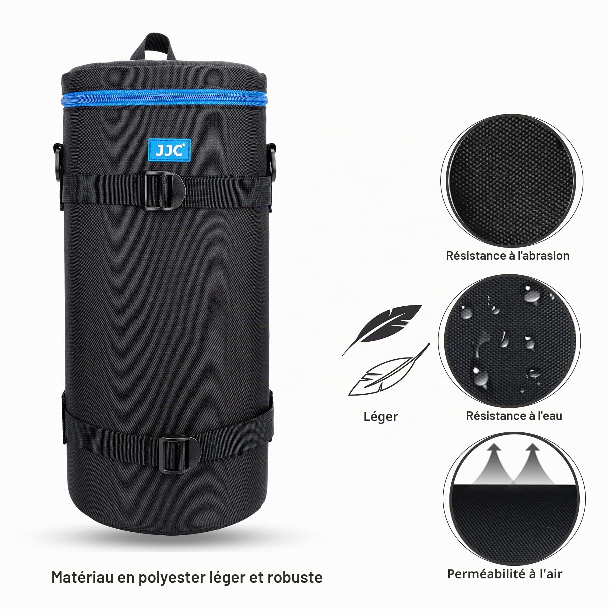 JJC Pochette De Protection pour Objectifs Sony FE 200-600mm F5.6-6.3 RF 200-800 mm F6,3-9 is NIKKOR Z 180-600mm F5.6-6.3, Étui D'objectif avec Bandoulière, Taille Intérieure 5,5 x 14,5 Pouces