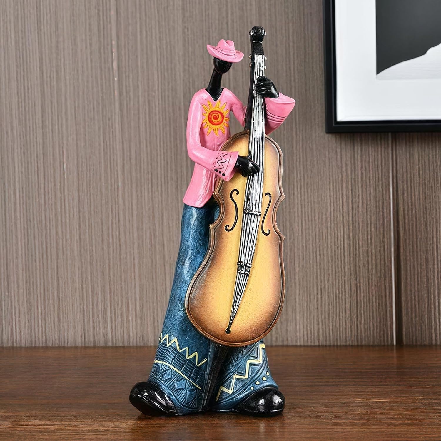Vintage Jazz Band Decorative Sculpture, Cellist image 2