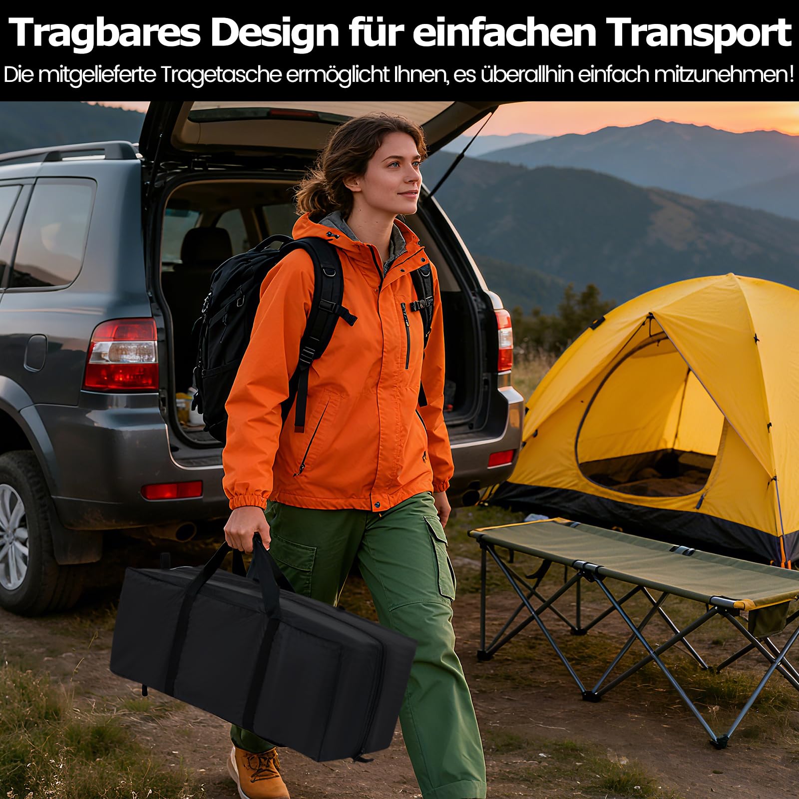 COSTWAY Fahrradgarage für 4-5 Fahrräder, wetterfest, mit 2 Rolltüren, Fenster & Tasche, 218 x 153 x 182 cm
