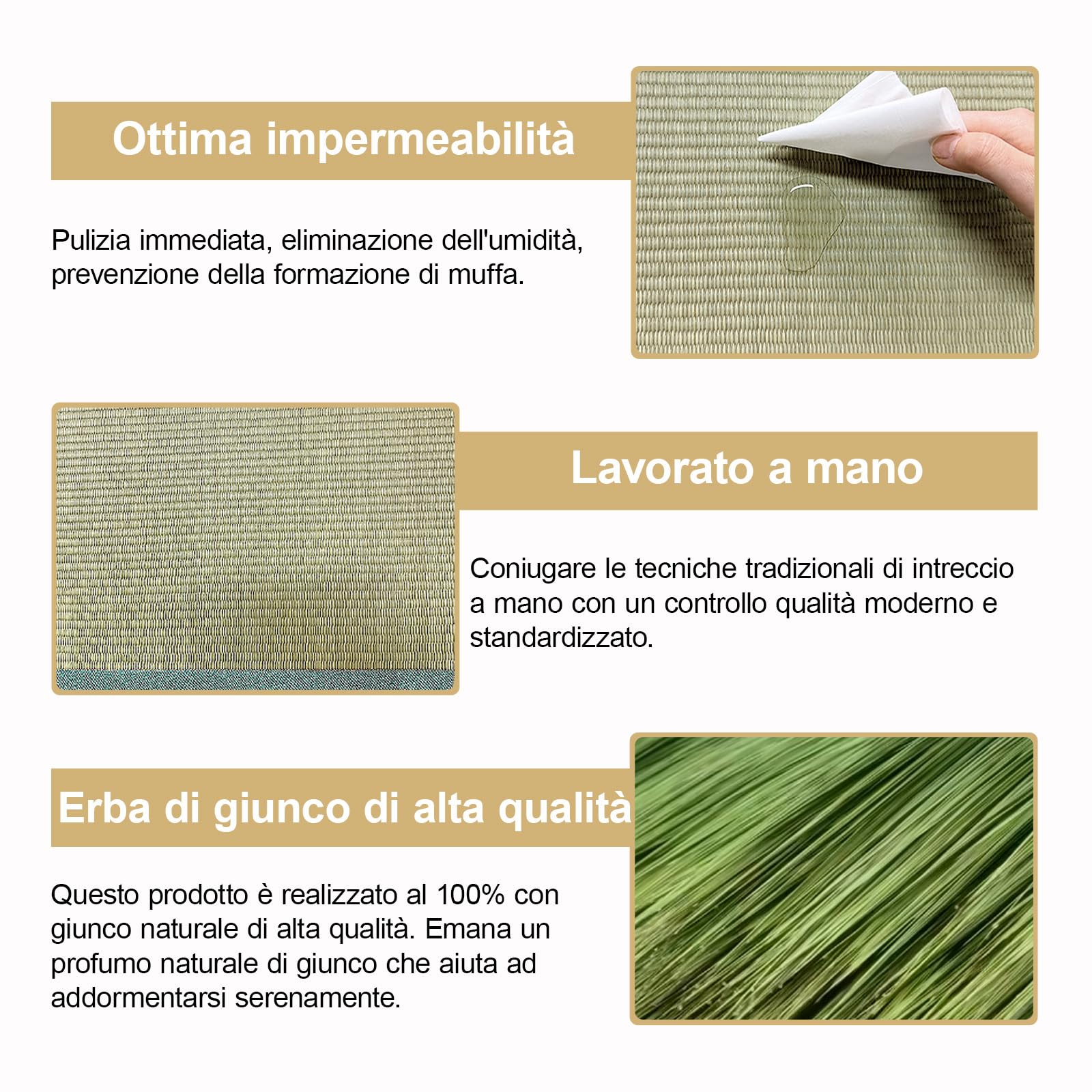 Tradizionale Giapponese Tatami Futon Materasso, Tappetino Giapponese Futon in Igusa per Dormire, Meditazione, Yoga, Zen, Verde, 100×200×3.5cm