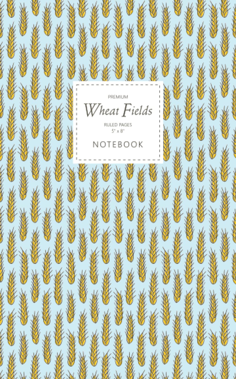 Wheat Fields Notebook - Ruled Pages - 5x8 - Premium (Sky)
