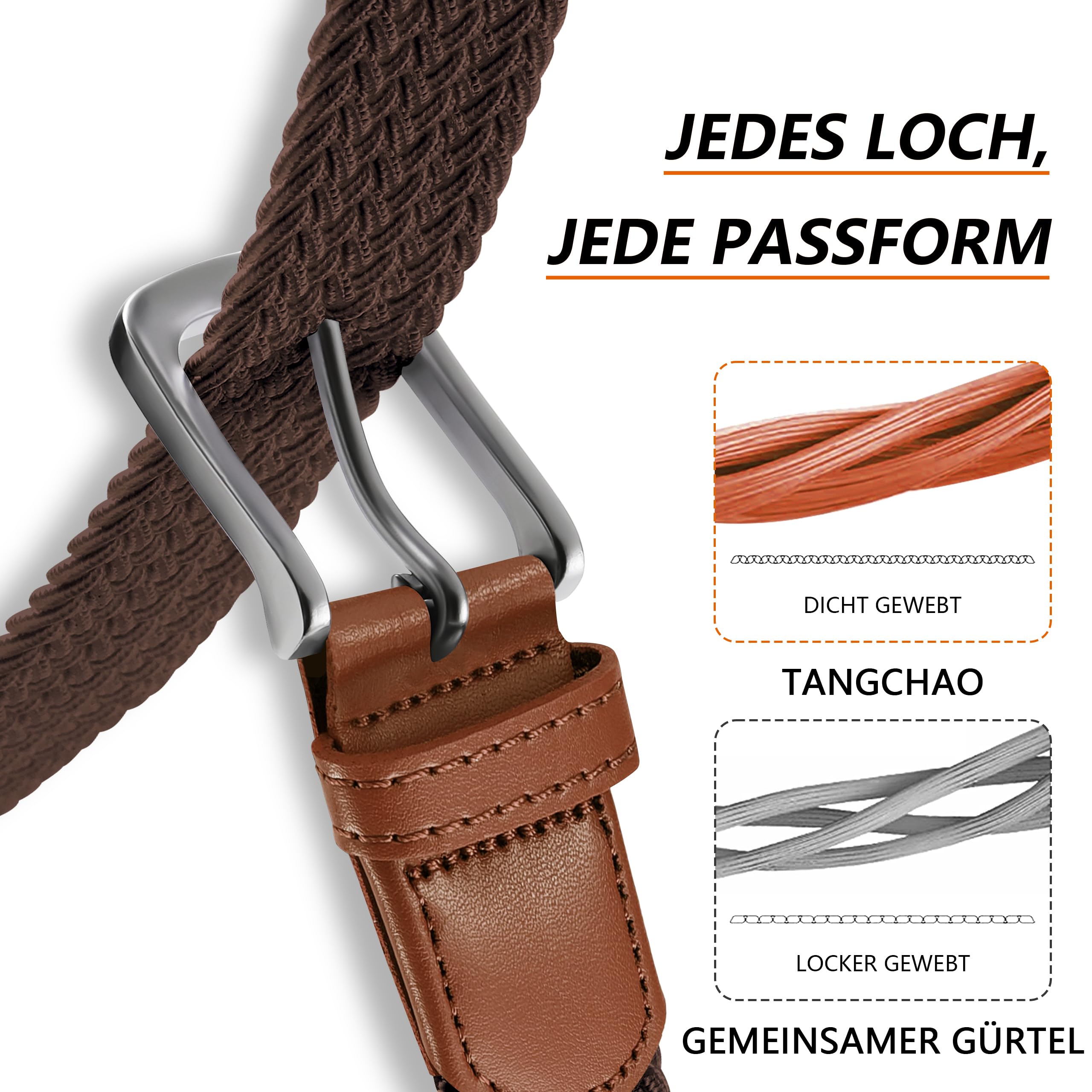 LAKIDAY Cintura in Tessuto Cintura Elasticizzata Cintura intrecciata cintura intrecciata Elastica perUomo e Donna ampia lunghezza da 3,5 cm da 100 cm a 130 cm