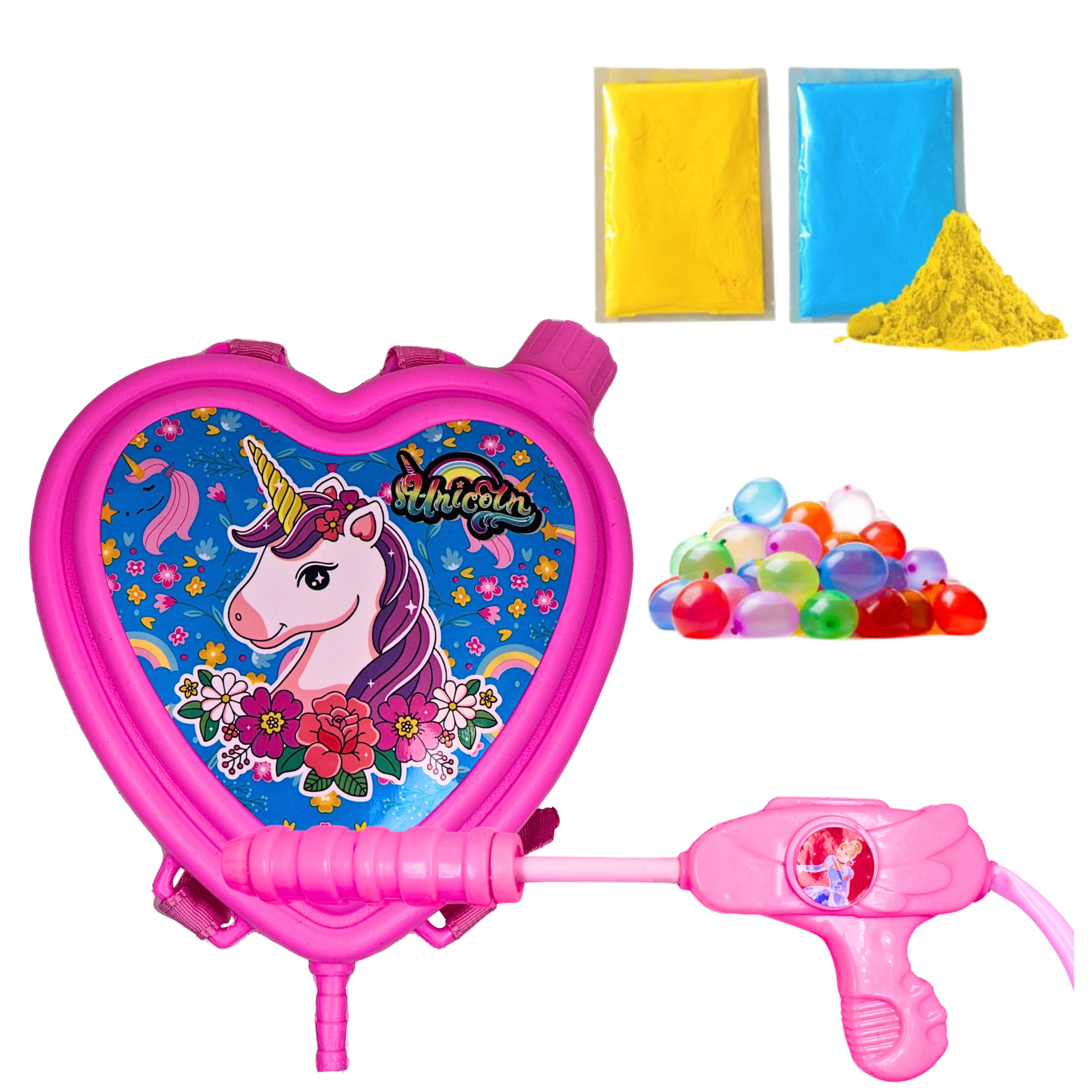 DealBindaas Holi Pichkariun Water Blaster with Back Holding Tank Water Capacity 1 Liters Spray Squirt Pistol Pump Water Play Toy LW-WG43-GTTank02_Unicorn (B0BVG5YVZJ) Amazon Price History, Amazon Price Tracker
