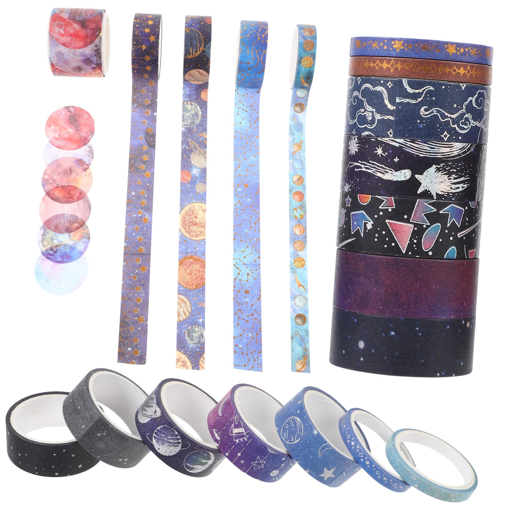 Uonlytech 5 Sätze Tape Set Handwerk Dekoratives Washi Tape Klebeband Zum Einwickeln Bastelband Washi-tape Für Scrapbooking Diy Klebeband Patch Aus Japanischem Papier 19 Rollen * 5