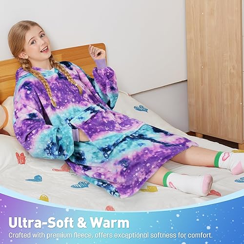 Miniatura 81 de Catalonia Rainbow Cat Oversized Blanket Hoodie Sweatshirt for Kids, Wearable Fleece Pullover with Large Front Pocket, Teen Boys Girls Gift