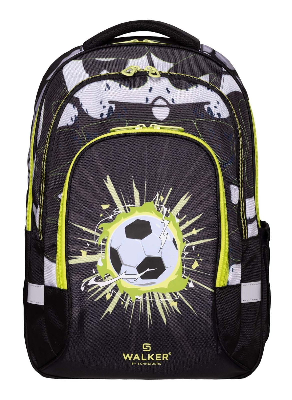Walker mochila escolar con compartimento para portátil Fame Ace Backpack 28L Football negro