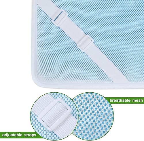 Miniatura 4 de Coldwind Funda de colchón tamaño individual, 2 pulgadas, viscosa hecha de rayón de bambú con cremallera, con correas ajustables, espuma