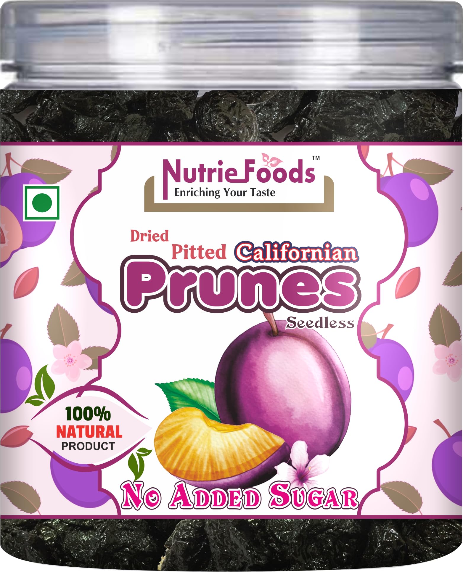 See full amazon price history chart for "NUTRIEFOODS" Enriching Your Taste Premium Dried Pitted Prunes | Naturally Sweetened | Vitamin-Rich | 100% Natural Fruit | No Added Additives or Sugar (250gm) "NUTRIEFOODS" Enriching Your Taste Premium Dried Pitted Prunes | Naturally Sweetened | Vitamin-Rich | 100% Natural Fruit | No Added Additives or Sugar (250gm) (B0C3RPSHNC) Amazon Price History, Amazon Price Tracker
