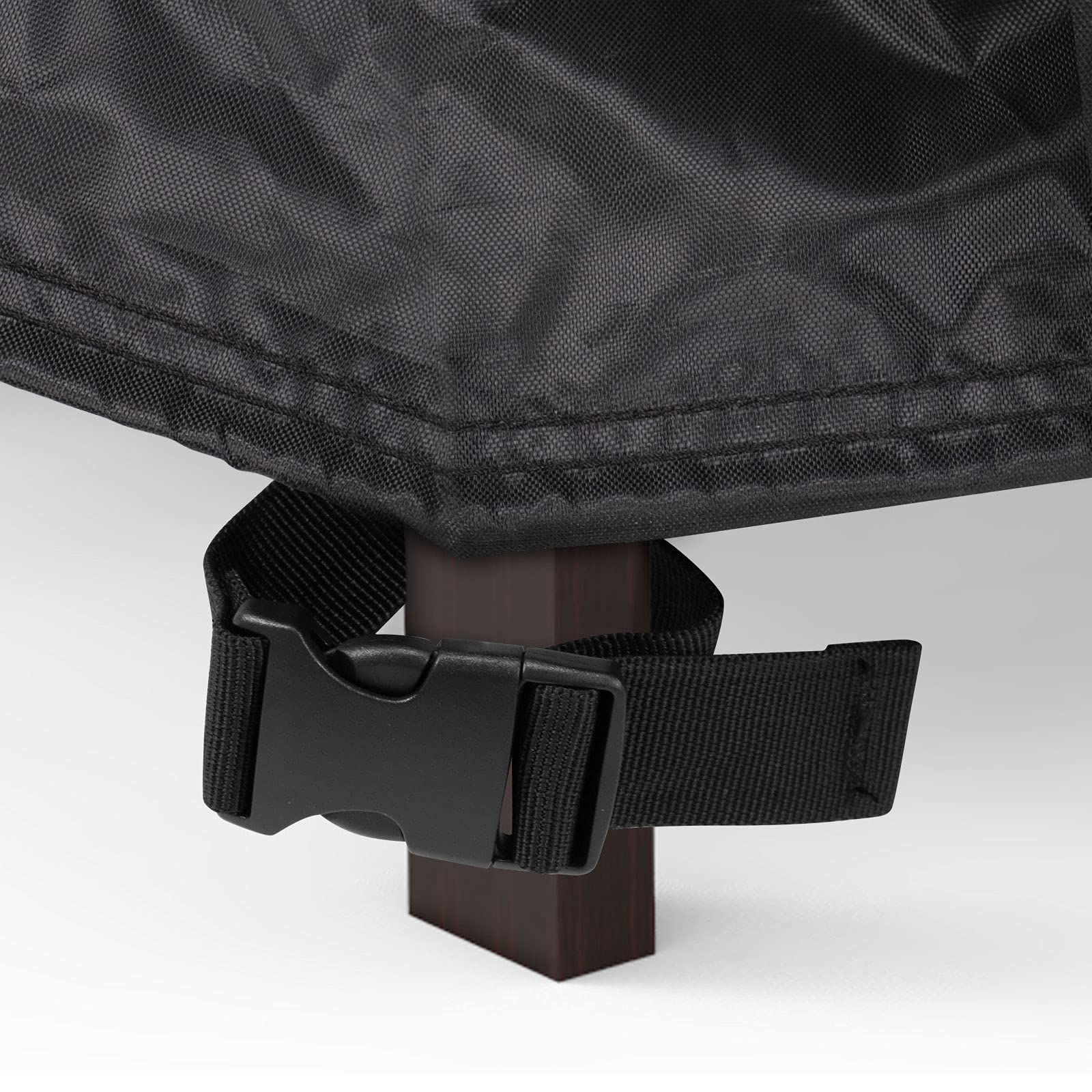 Housse de brasero carrée imperméable avec ourlet réglable pour meubles de jardin, table de brasero robuste, coupe-vent, 76 x 76 x 63 cm (noir)