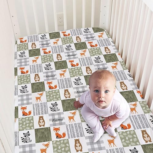 Miniatura 5 de Sábanas personalizadas para cuna de bebé de vaquero occidental con nombre, sábanas personalizadas para colchón de cuna para bebés niños y niñas,
