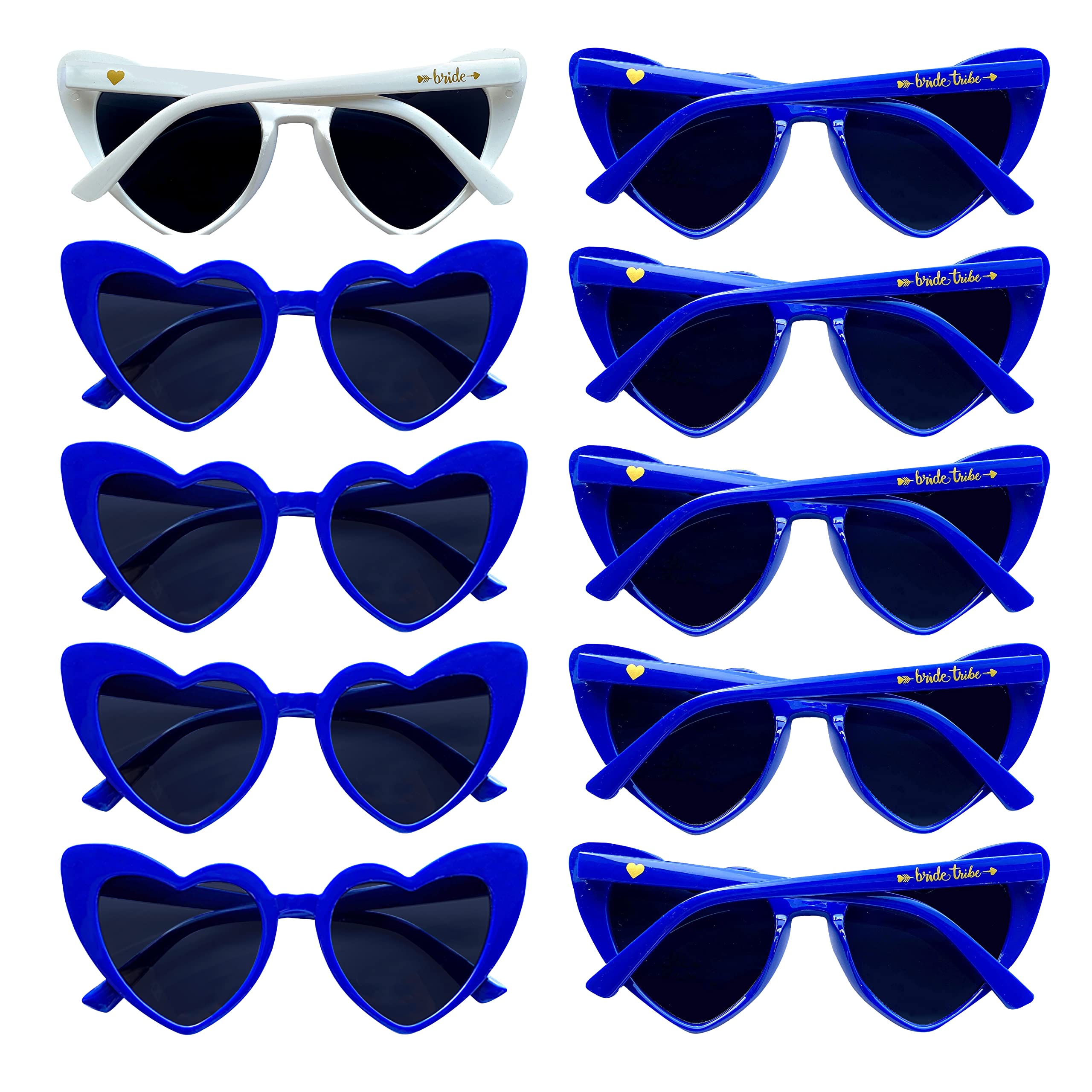 LADY&HOME 10 Pairs Heart Shaped Sunglasses Bachelorette Sunglasses Heart Sunglasses Bachelorette Party Favors Supplies