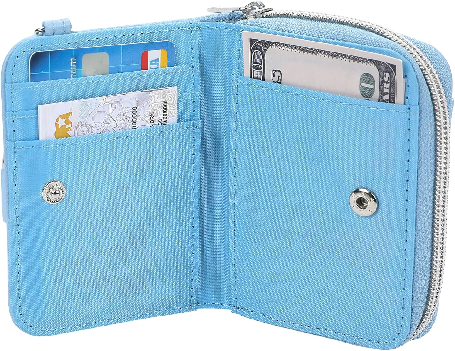 Bioworld Lilo & Stitch Metal Stitch & Tassel Blue 4.5” Wallet - Image 5