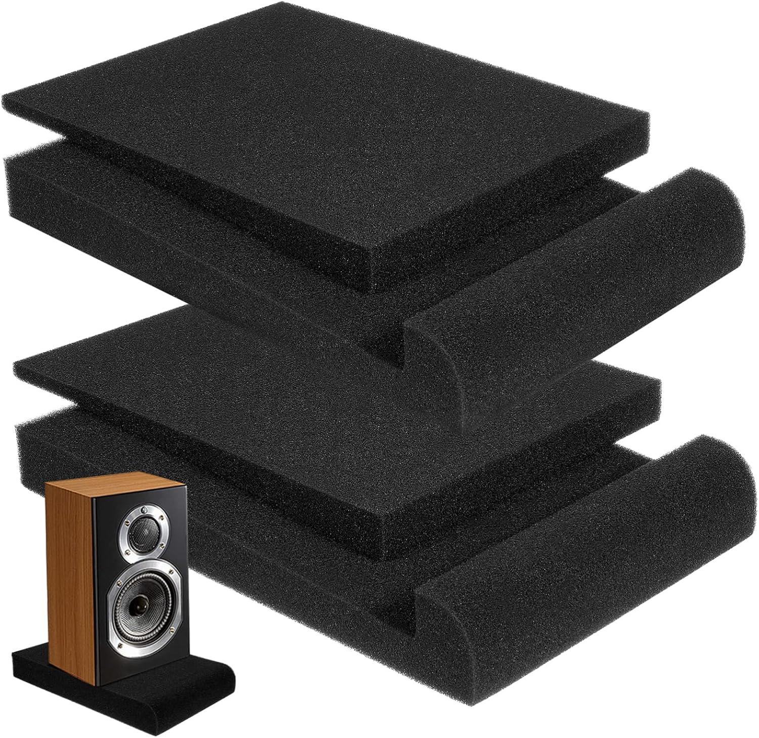 Acoustic Foam Panels Anti Vibration Pads 2 Pcs for Homes Offices