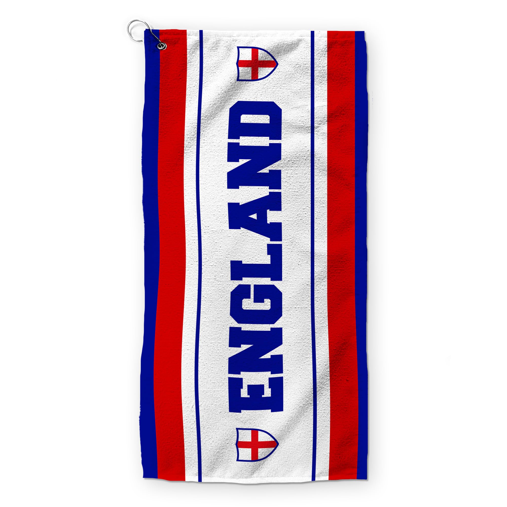 L&S Prints England - Euro's - Stripe - St George - Classic Retro Golf Towel