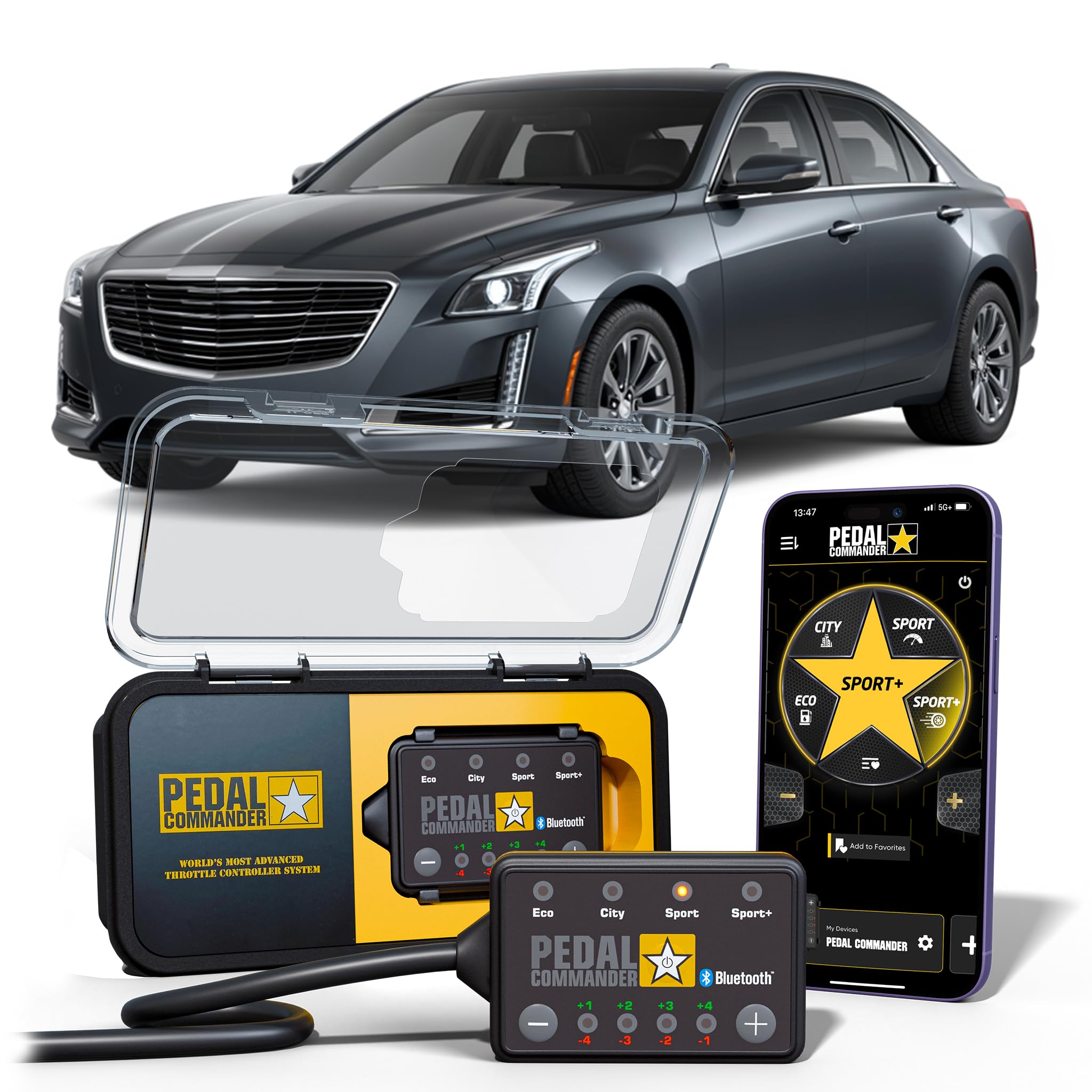 PEDAL COMMANDER for Cadillac CTS 2014-2019 Throttle Response Controller Fits: 3rd Gen, Base, Luxury, Premium, V-sport, CTS-V, 2.0L 3.6L 6.2L Cadillac