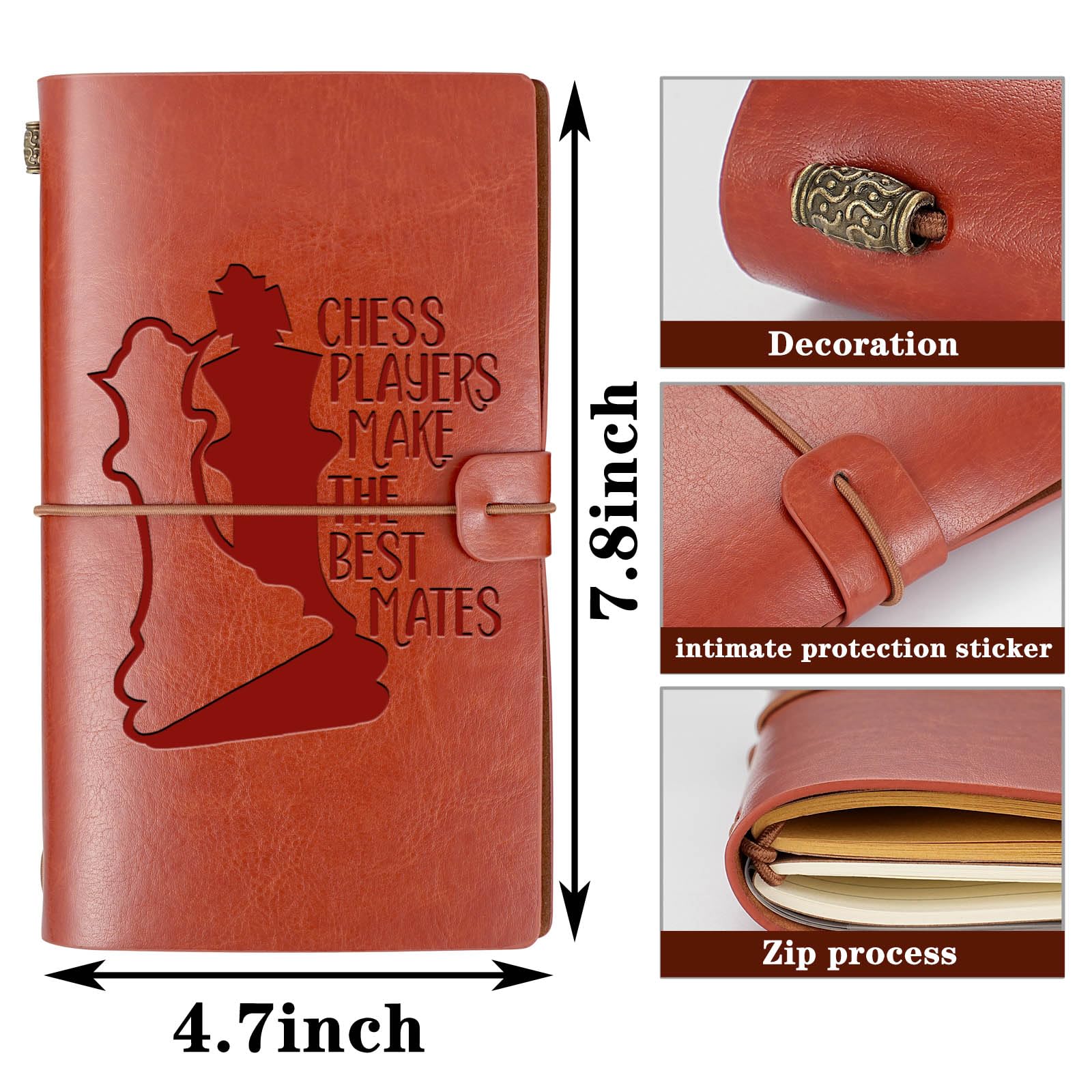 WHLBHG Chess Lovers Gift Chess Players Make The Best Mates Leather Notebook Strategies from Chess Notebook for Chess Player Chess Lover Chess Master (Chess Players MakeA6)