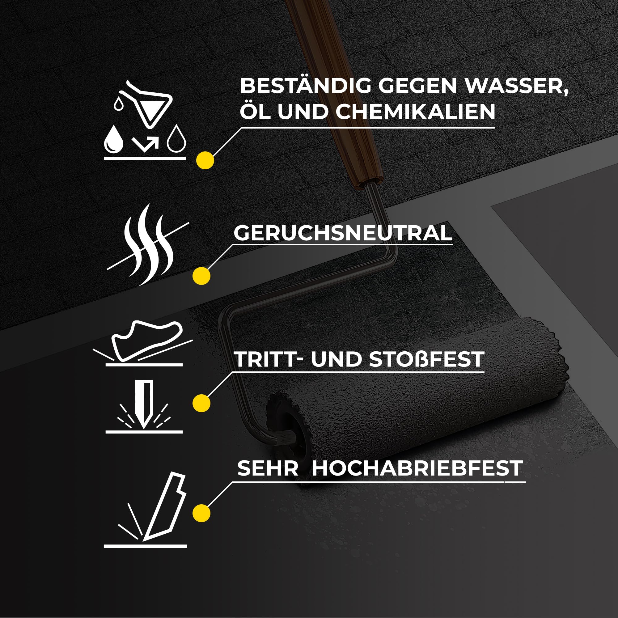 Isolbau Bodenfarbe - 1,5 kg - Boden- und Betonfarbe für Keller, Garage, Werkstatt - Wasserfeste Bodenbeschichtung für Innen & Außen - Anthrazit (RAL)