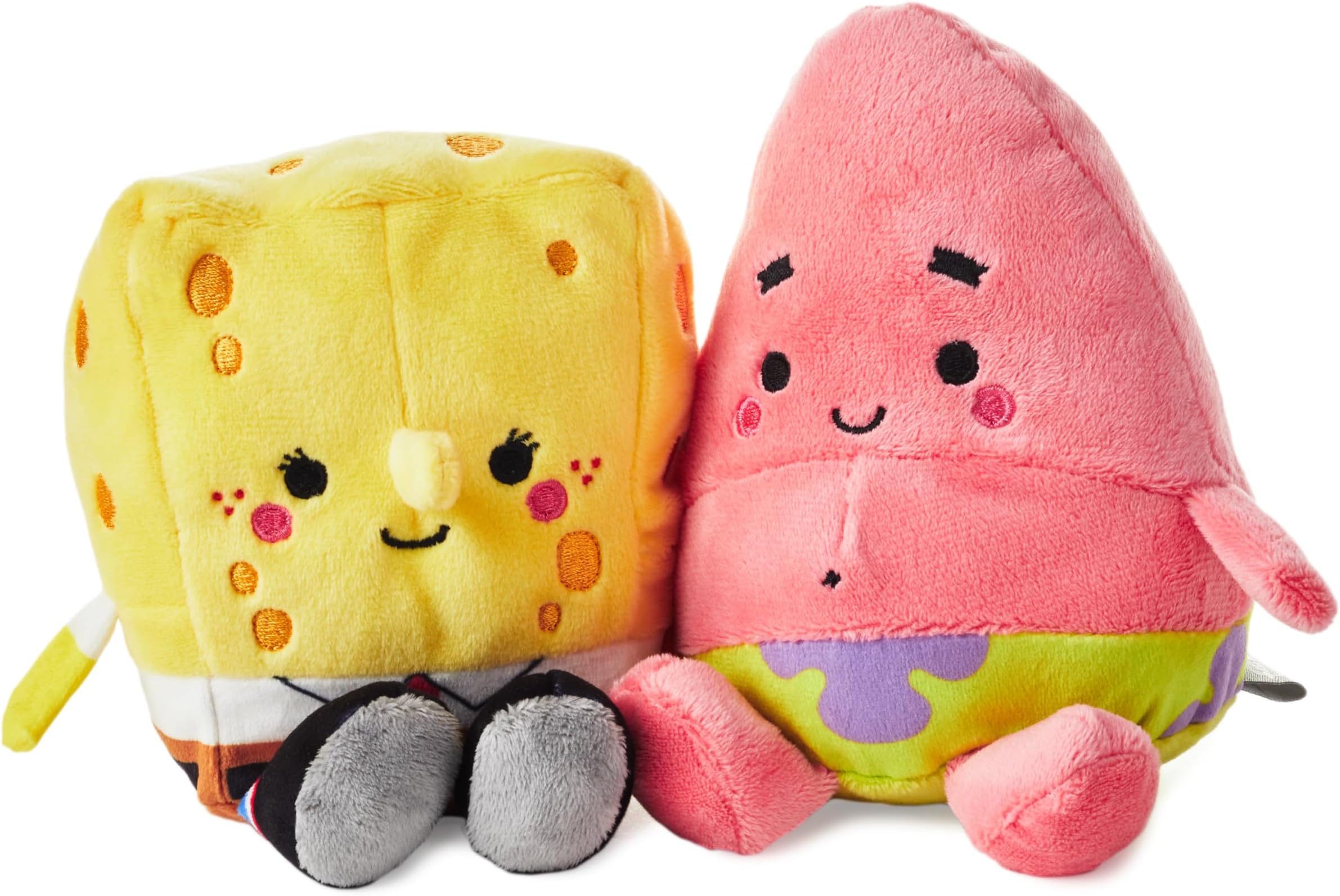 Hallmark Better Together Nickelodeon Magnetic Plush (Spongebob and Patrick) 5.75" Stuffed Toys, Easter Gifts for Kids