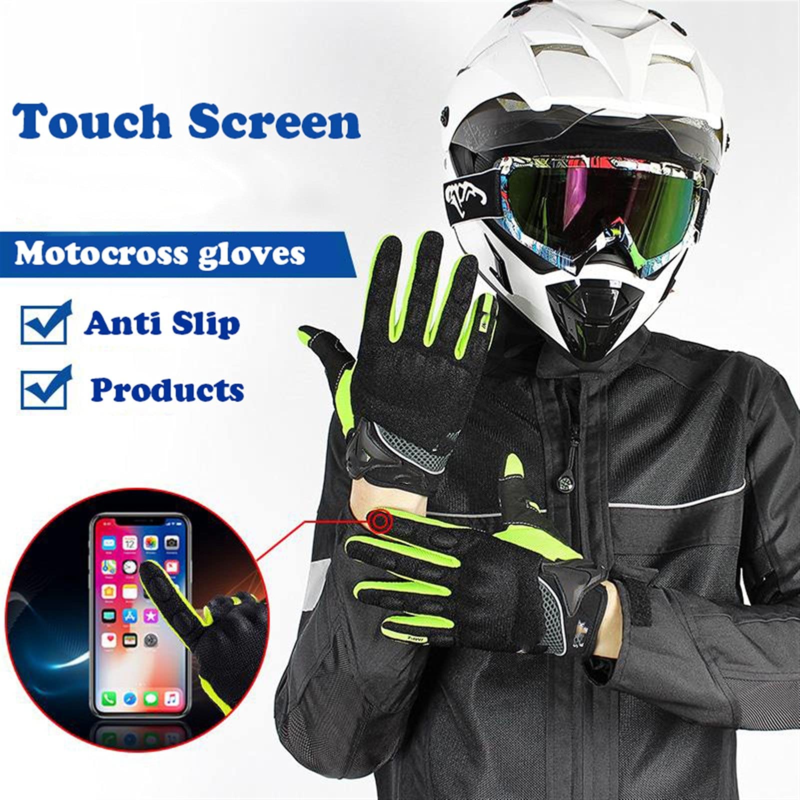 Rękawice motocyklowe, rękawice motocyklowe Rękawice motocyklowe męskie wyścigowe Moto Gant Motocross Rękawice motocyklowe oddychające letnie pełne palce Guantes
