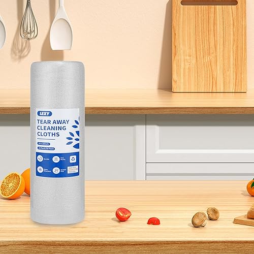 Miniatura 7 de LEXY Paquete de 20 rollos de paño de limpieza de microfibra, toallas de microfibra reutilizables para automóvil, casa, garaje o cocina, 10 x 10