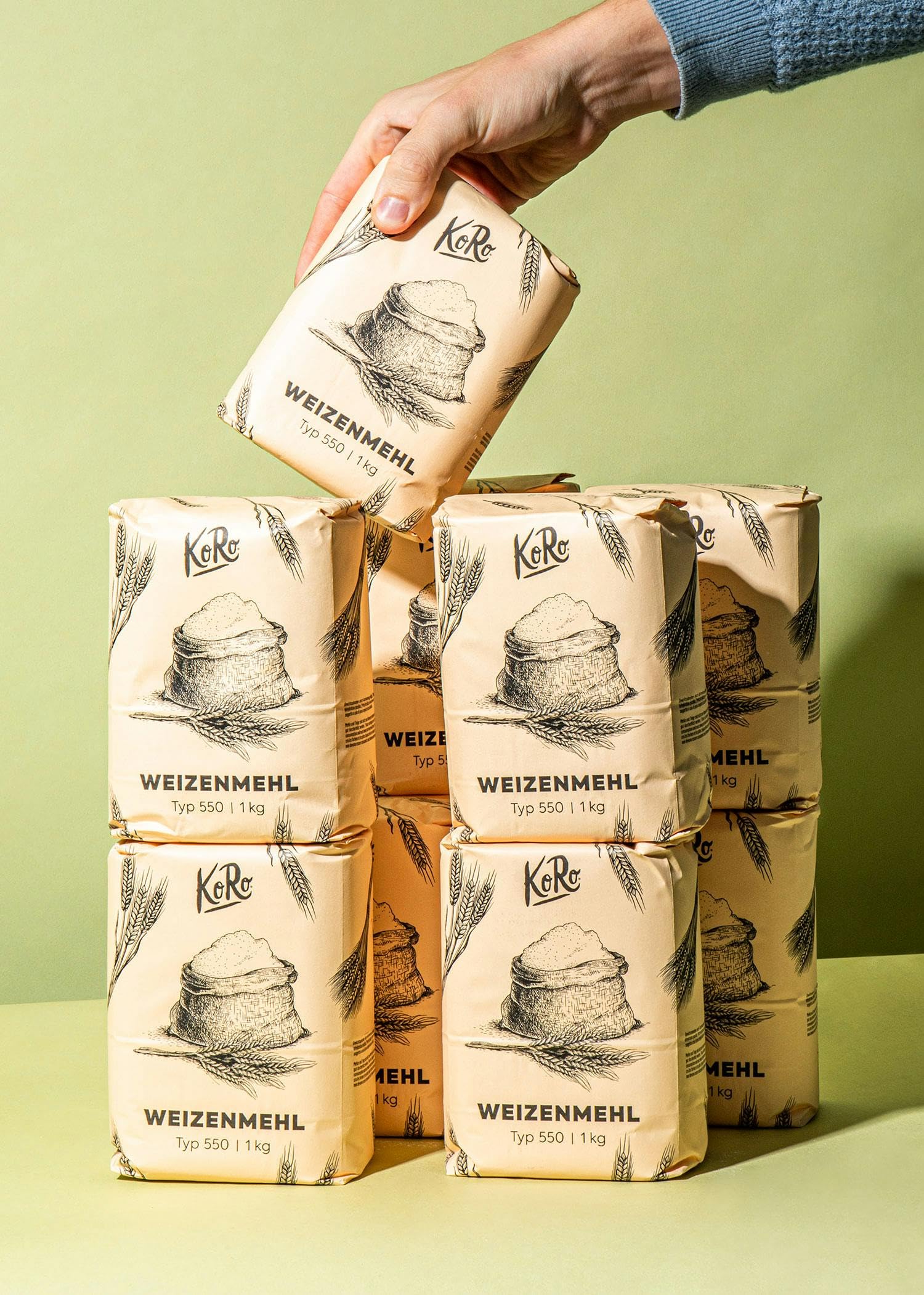 KoRo - Farina di grano tipo 0 | 10 x 1 kg