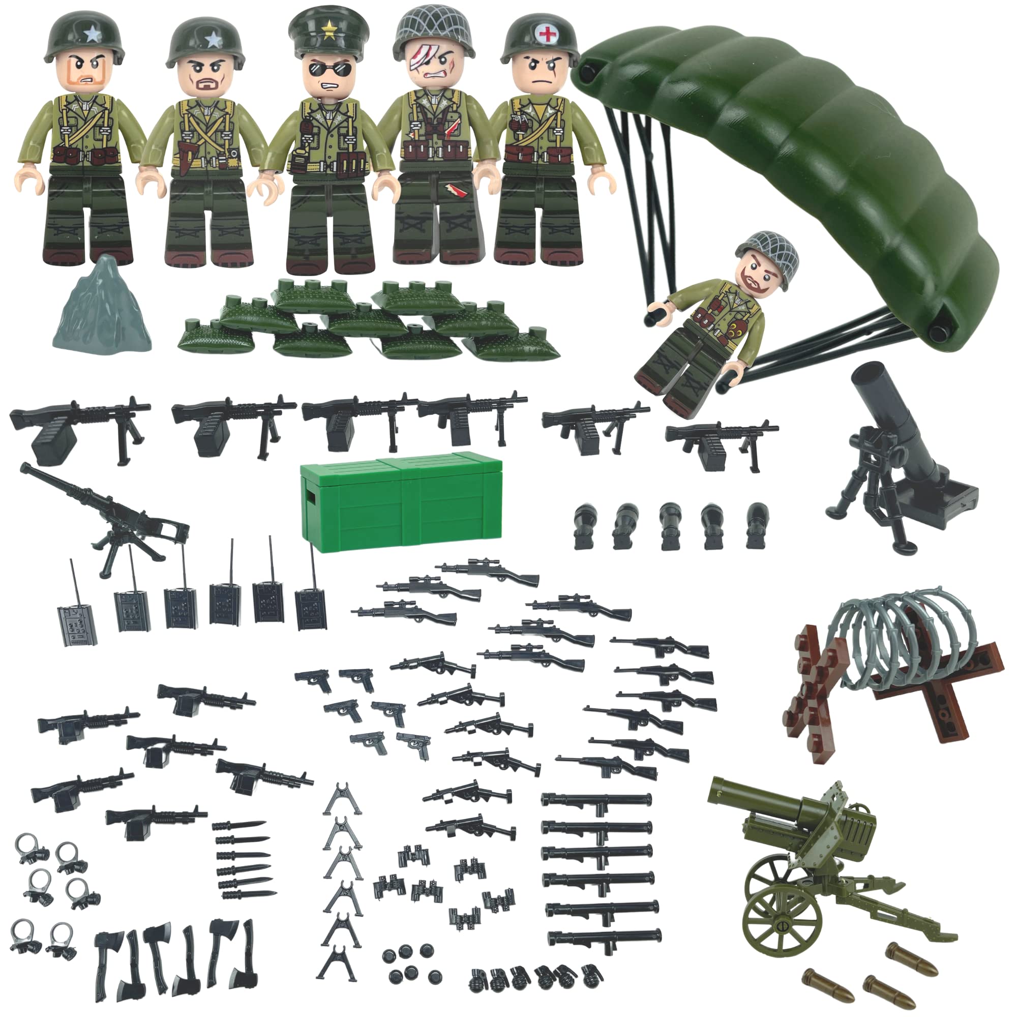 Buy Brick Bazaar US Army World War II Set, US Army, 6 MiniFigure