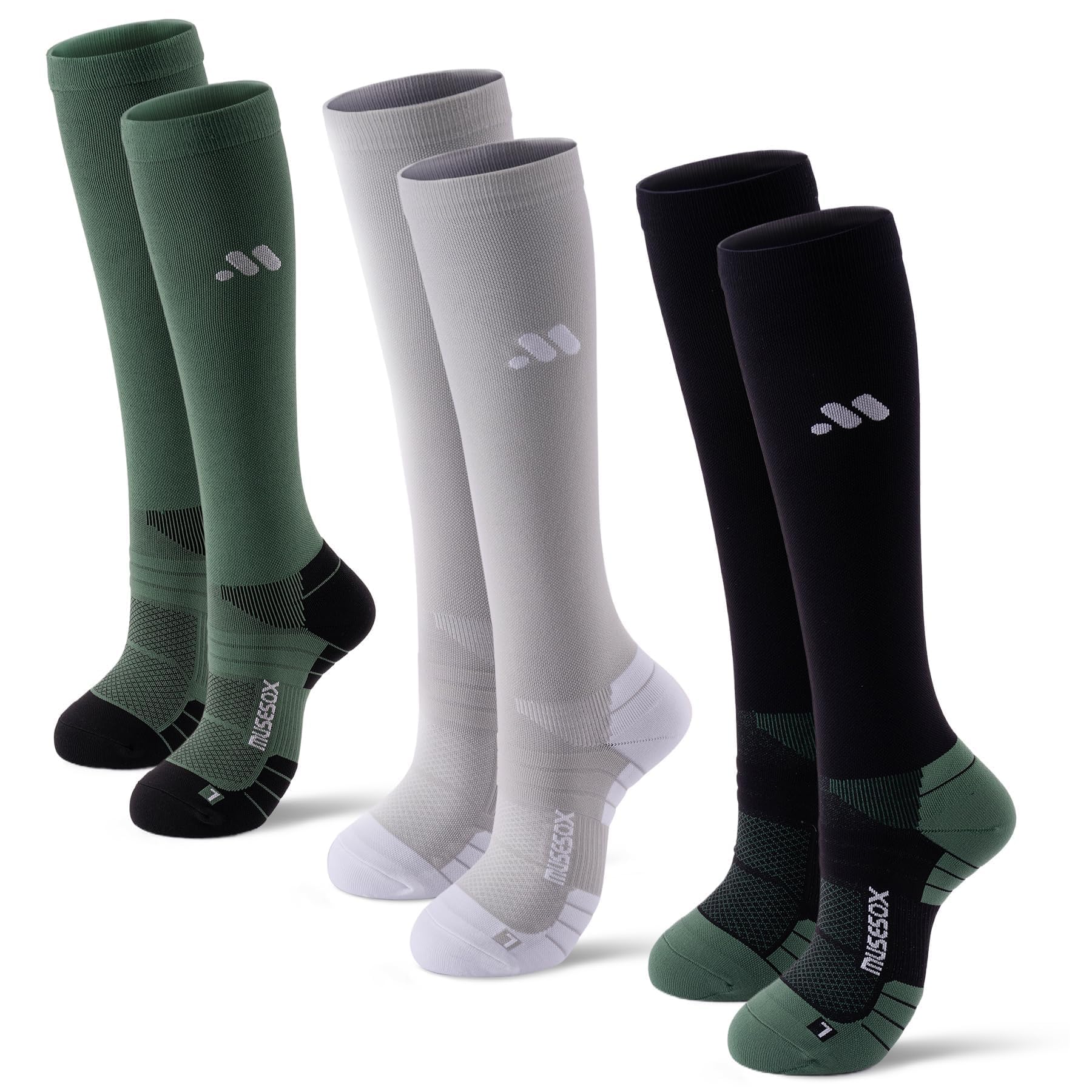 Musesox 3-Pair Compression Socks