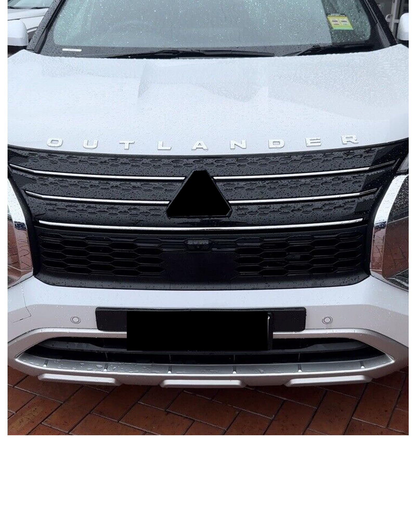 GZBFTDH Hood Emblem for Mitsubishi Outlander 2022 2023 2024, 3D Hood Letters 3M Adhesive Raised Decal Exterior Accessories