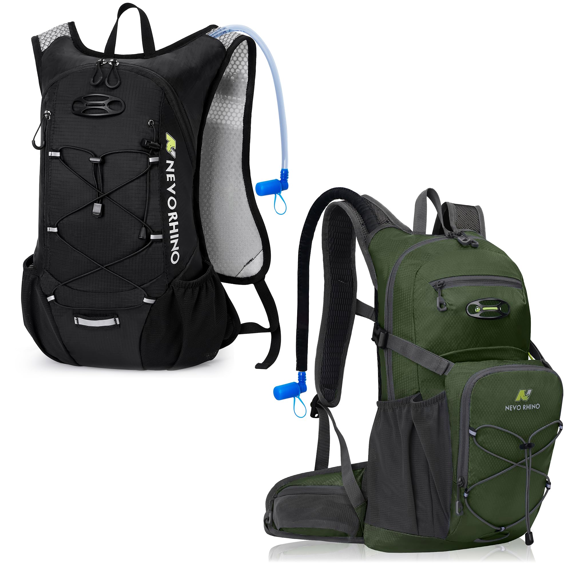 12L Water Backpack+18L Hiking Backpack with Water Bladder 2L/3L Water Backpack Women Men Lightweight Insulation Hydration Day Rucksack for Hiking, Cycling, Running, Climbing, Camping