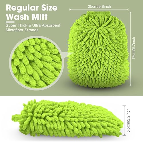 Miniatura 2 de Hushee 24 manoplas de microfibra de chenilla para lavado de automóvil, sin arañazos, esponja de lavado de autos, SUV, barco, motocicleta, camiones