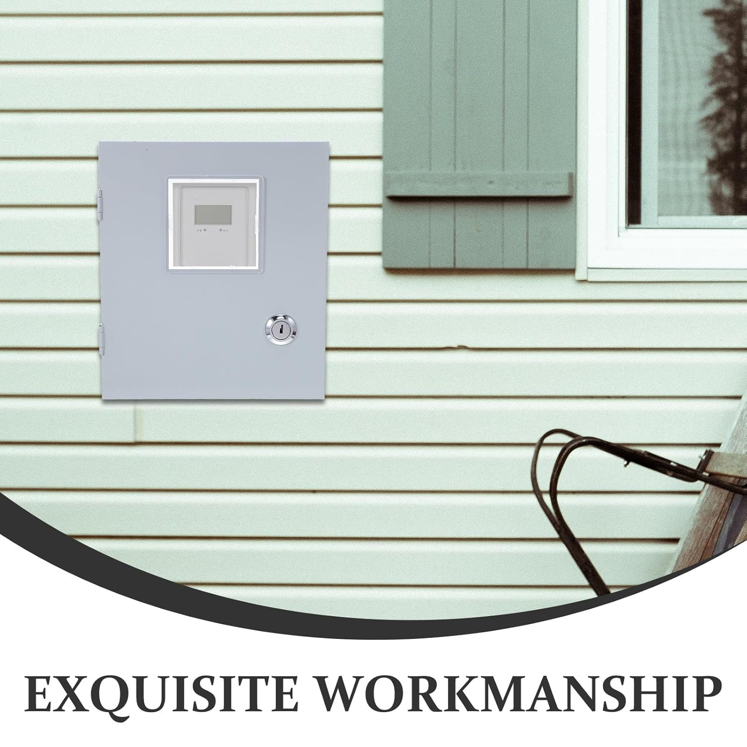 jojofuny Electrical Meter Box - No Bottom Energy Meter Case Cover for Outdoor Use - Iron Electric Box Distribution Panel Shield for Home Electrical Panel