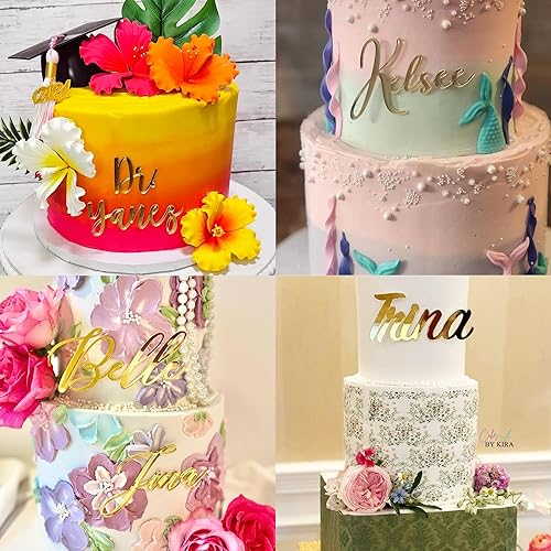 Miniatura 5 de Custom Cake Name Plate | Custom Cake Topper Name for Birthday Party Shower Wedding | 40+ Color, Font, and Size Options | Wedding Place Card Birthday