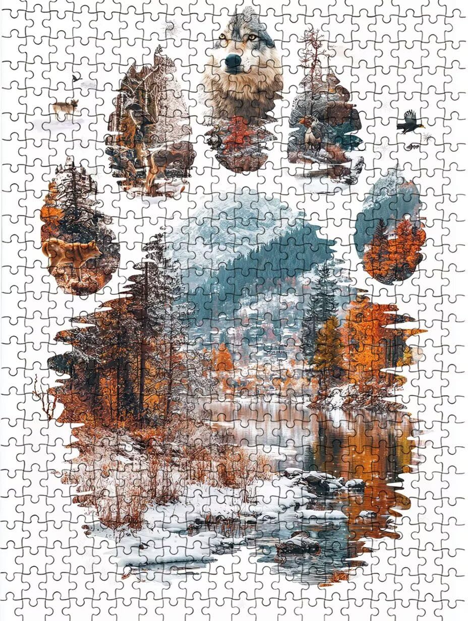 Puzzle 3000 elementów, puzzle dla dorosłych artystyczny wilk łapy puzzle, gra puzzli, drewniane układanki, niemożliwe klasyczne układanki, do gry edukacyjnej wyzwanie zabawki, układanki rodzinne