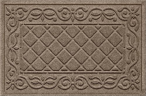 Bungalow Flooring Waterhog - Tapete para puerta, 2 x 3 pies, fabricado en Estados Unidos, duradero y decorativo, antideslizante, interiorexterior,