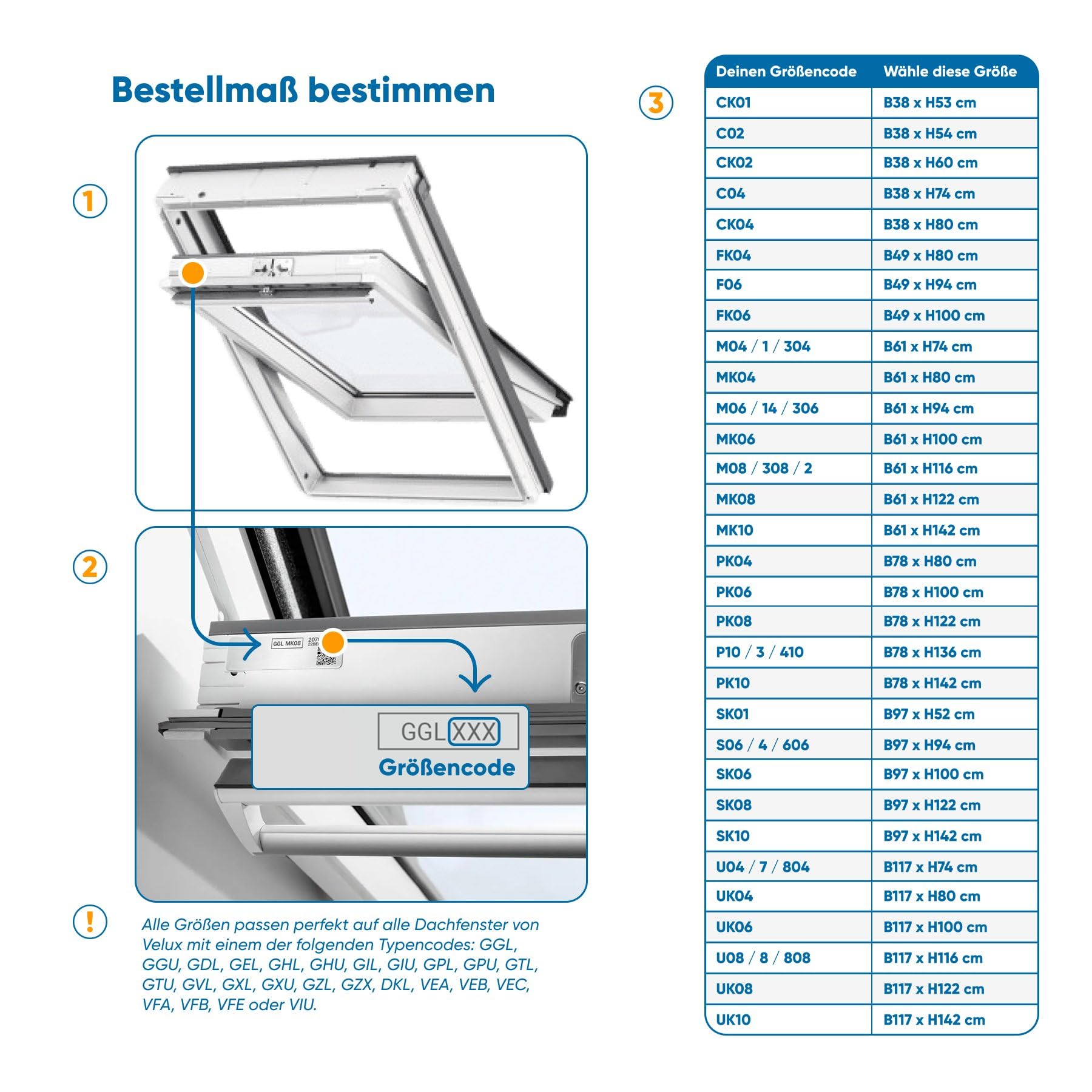 DTCH® Dachfenster verdunkelungsrollo für VELUX MK06 hellgrau mit Führungsschiene, dachfenster Rollo, dachfenster verdunkelung, Rollo für dachfenster
