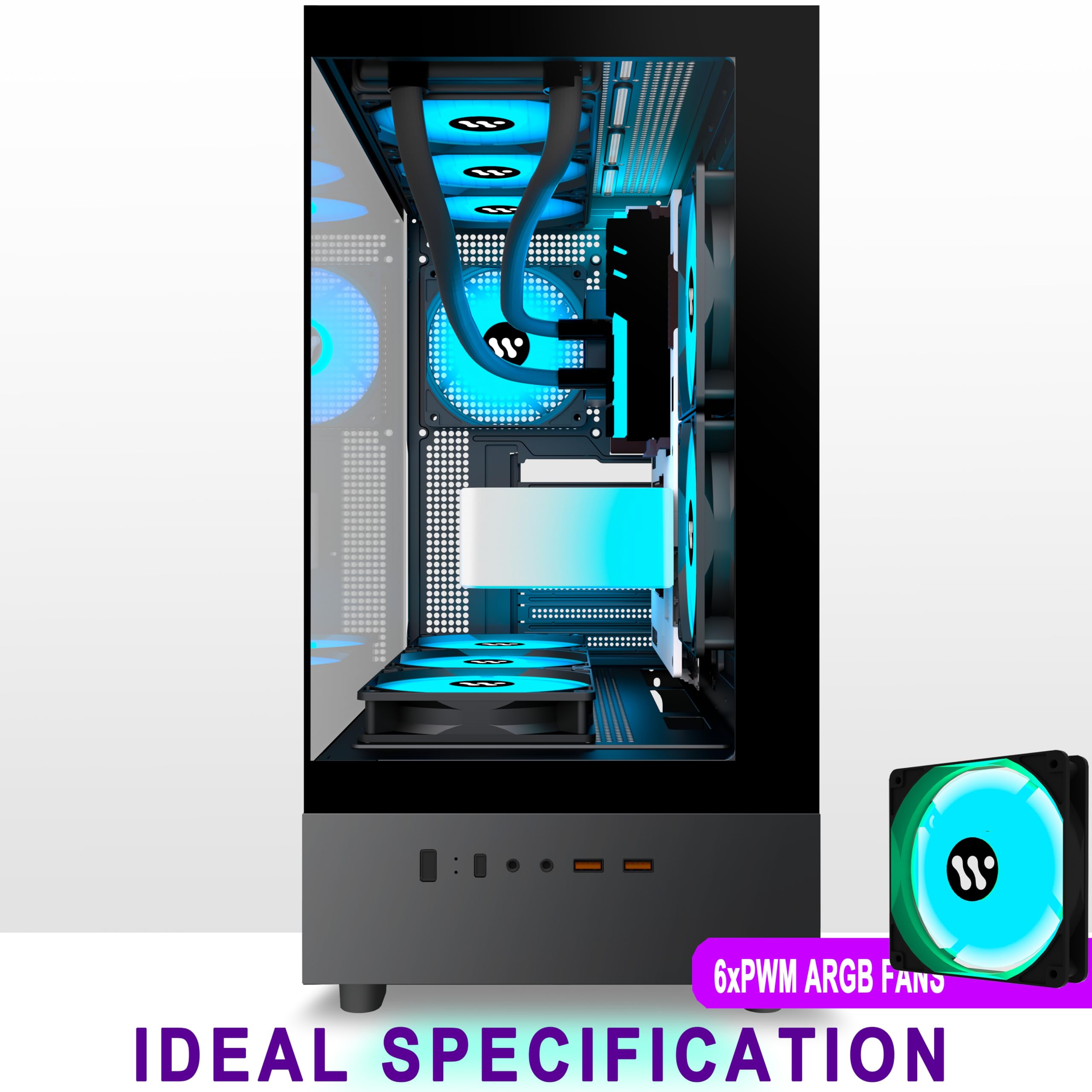 Amazon.co.jp: KEDIERSpcケース ミドルタワー7 ARGB ファン