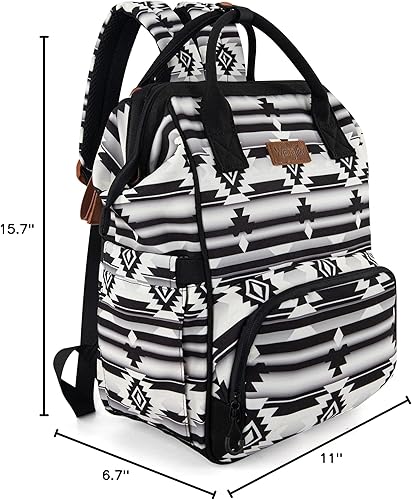 Miniatura 7 de Montana West Wrangler Callie - Mochila para pañales con correas para cochecito, bolsa de viaje multifunción para bebé WG2204-9110BK