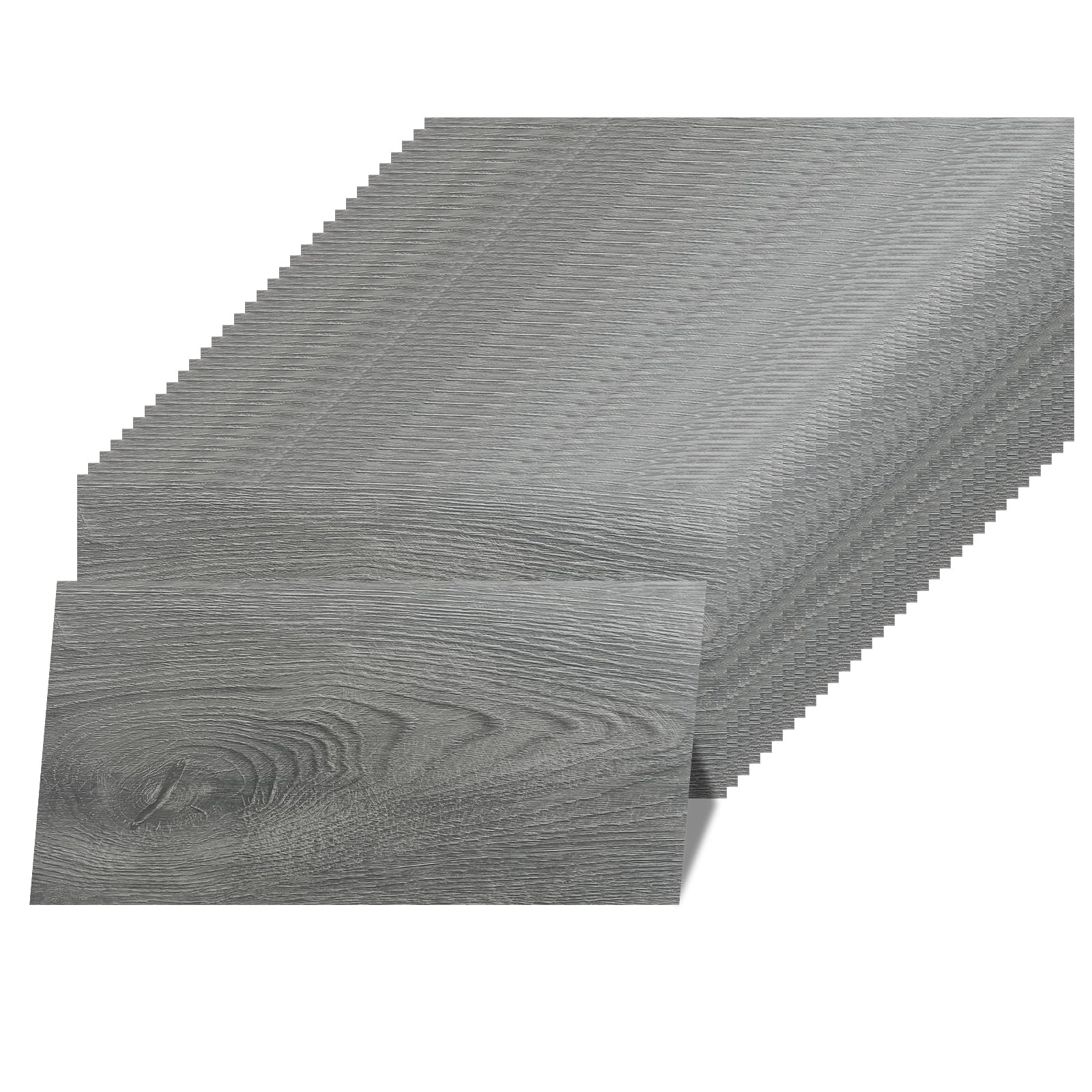CYEER 80 piastrelle per pavimenti in vinile effetto legno, 30 x 15 cm, colore: grigio