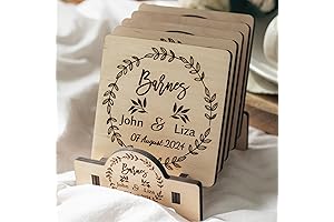Personalized Wooden Coasters Set of 4