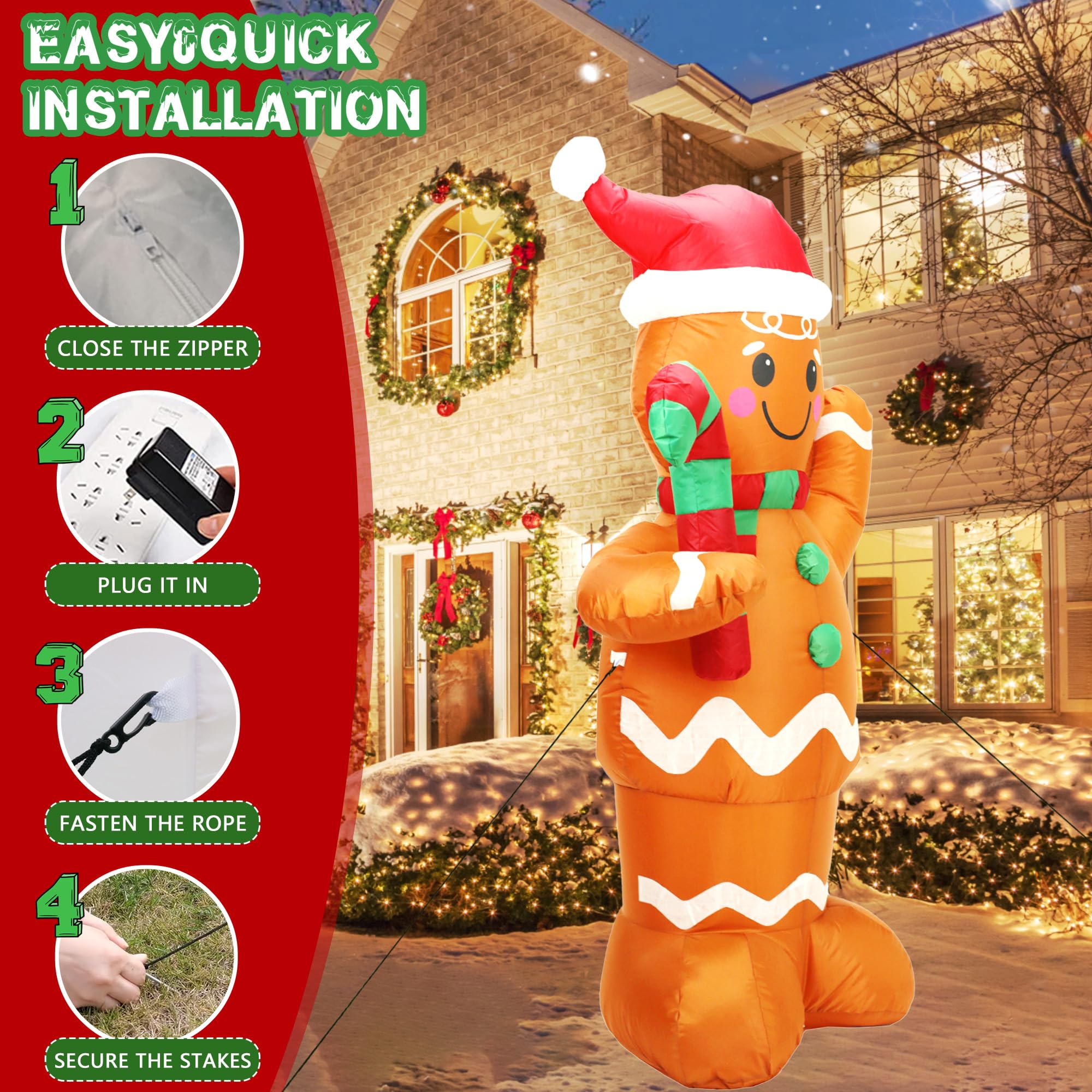Baccessor Weihnachtsflagge Lebkuchenmann – 71,1 X 101,6 Cm, Doppelseitig, Wetterfest, Rosa, Mit Aufhänger