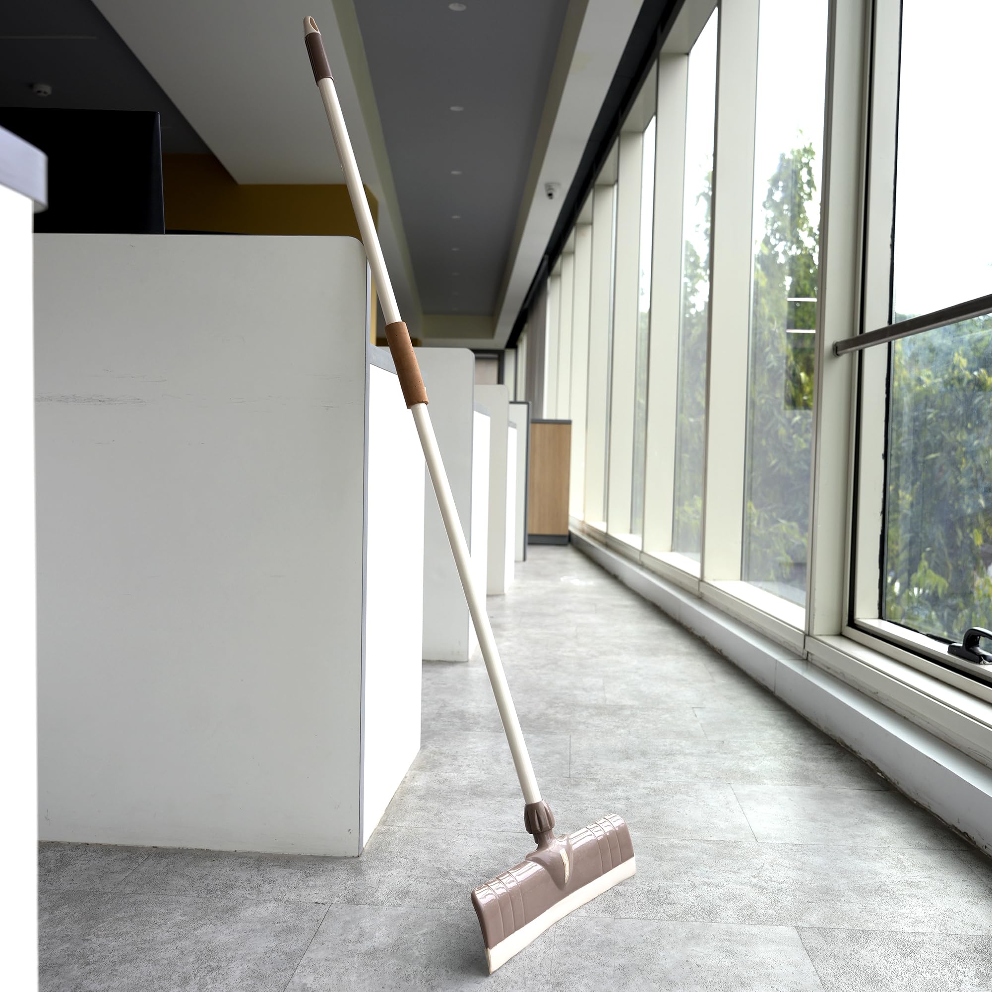 Nayasa Floor Wiper Big | Heavy Duty Bathroom & Floor Cleaning Wiper with Long Handle Plastic & Rubber Blade | Suitable for Home, Office, Kitchen, Tiles & Wet Floors | Brown-image-25