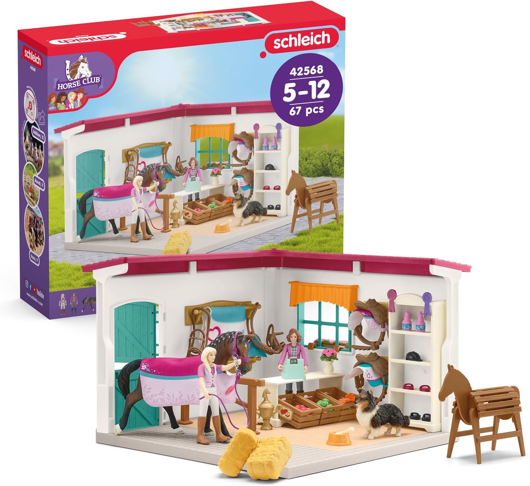 Horse Club - 67Pc Horse Shop Playset - Kids Ages 5+ | 42568