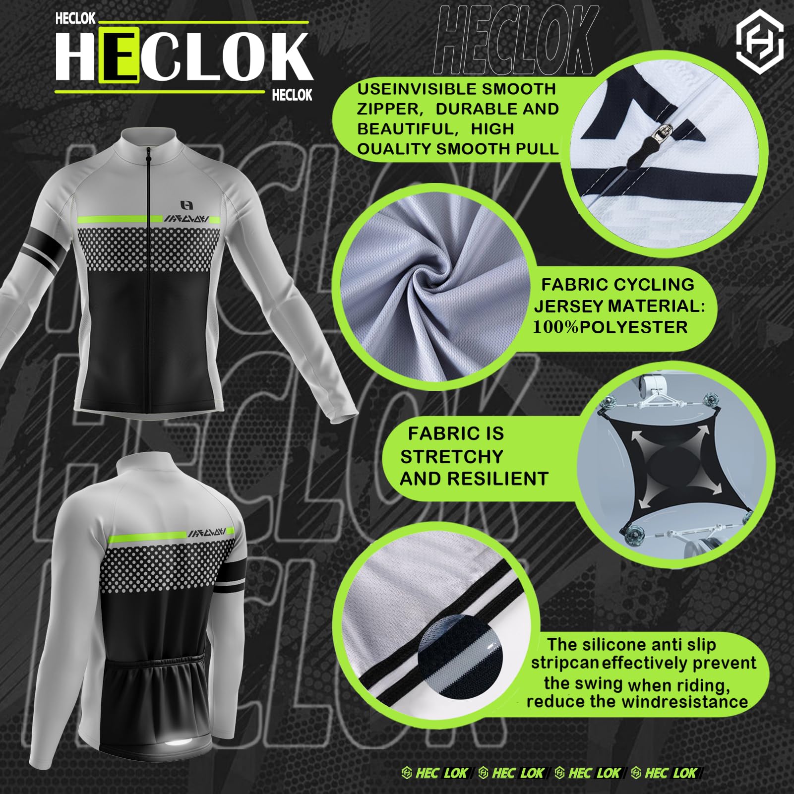 Ropa Ciclismo Otoño/Invierno/Primavera para Hombre Ciclismo Acolchado Maillot MTB de Manga Larga y Culotte Pantalones Acolchado 9D＋Gafas de Ciclismo Guantes