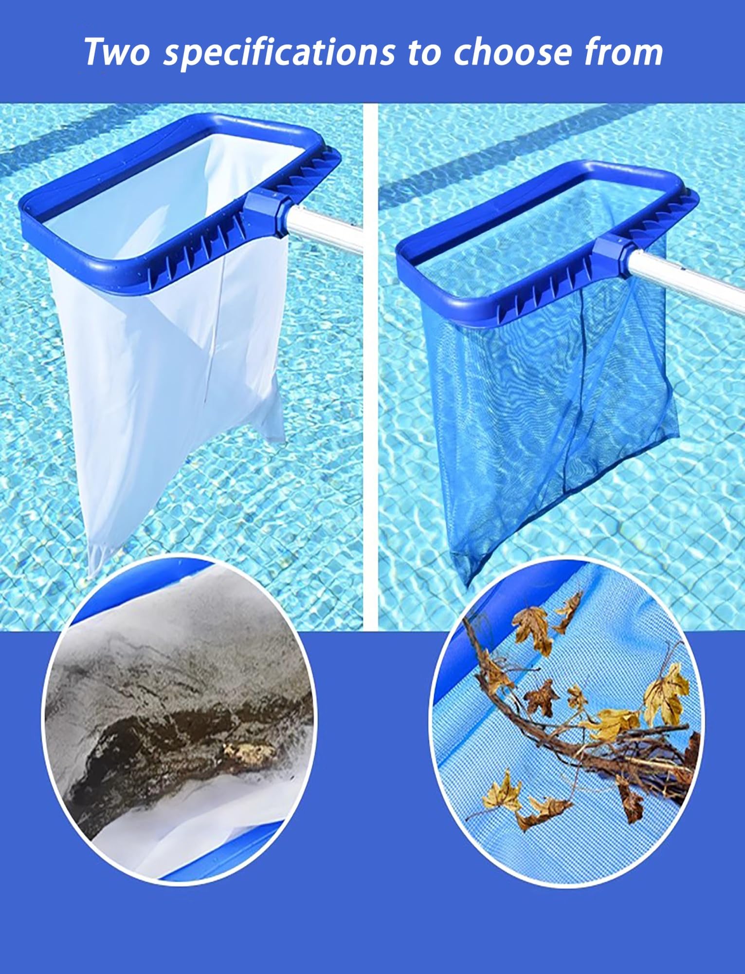 Questo retino per Foglie da Piscina Resistente, rastrello a Rete in plastica per l'uso in Piscine, Spa e laghetti, Forniture e Accessori per la Pulizia della Piscina (Latte, 200 cm)